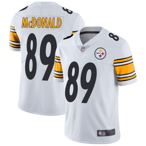 Youth Pittsburgh Steelers Football 89 Limited White Vance McDonald Road Vapor Untouchable Nike NFL Jersey